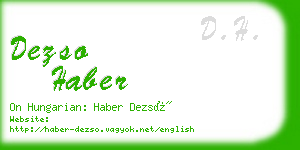 dezso haber business card